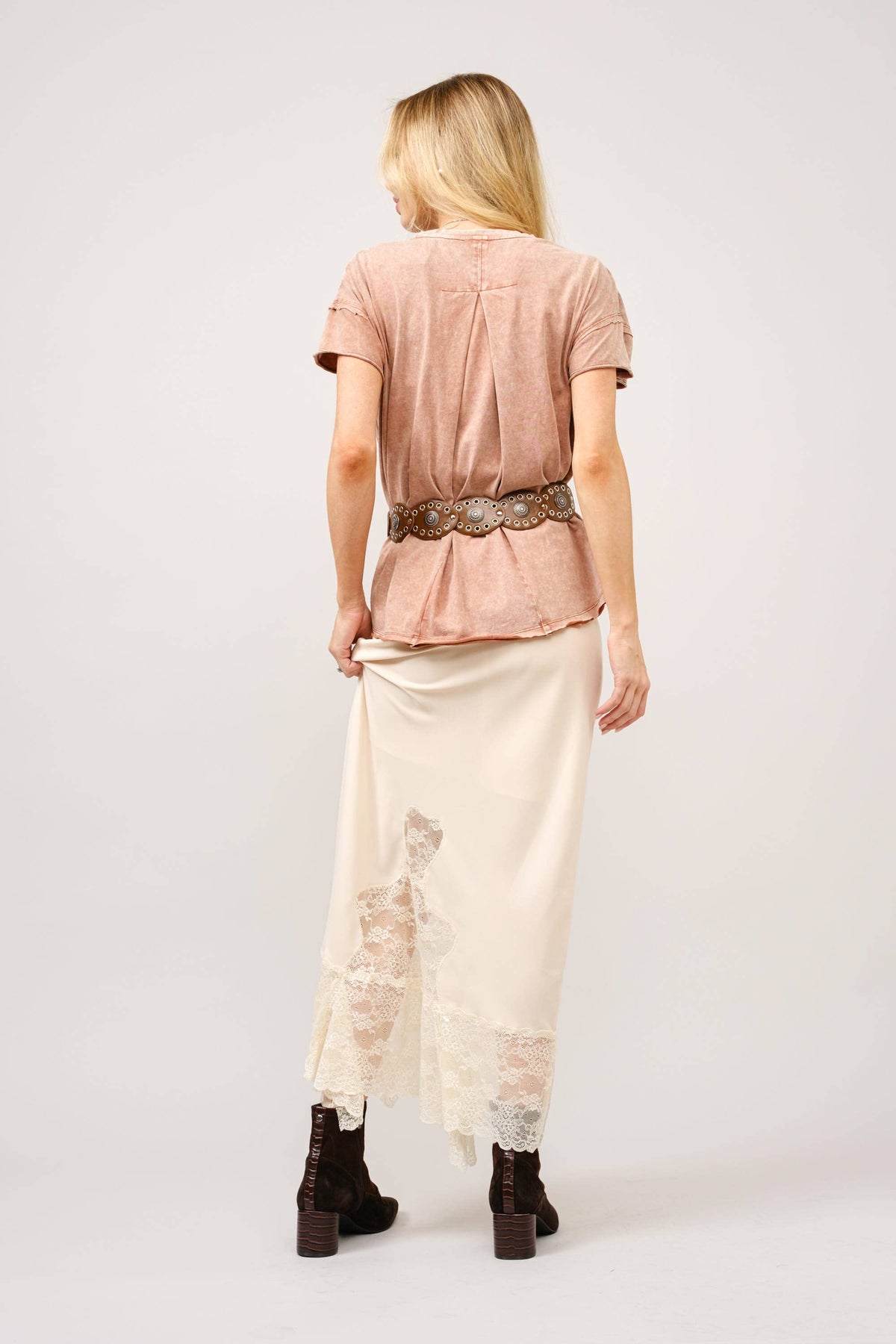 Embroidered Western Yoke T-Shirt | Off White