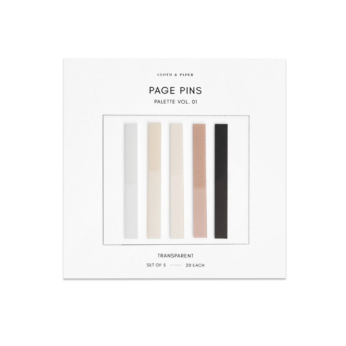 Page Pins | Vol. 1 / (Leché/Cashmere/Nude/Avant Garde/Matte White)