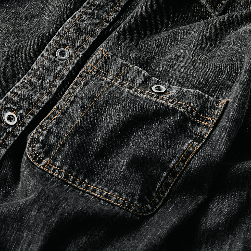 Foundry Denim Shirt | Washed Black
