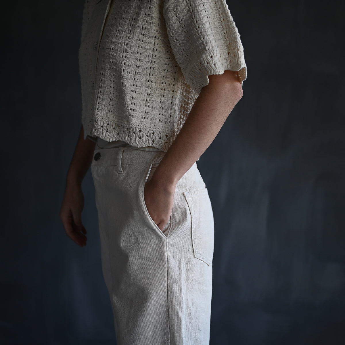 Roma Short Sleeved Top | Ecru