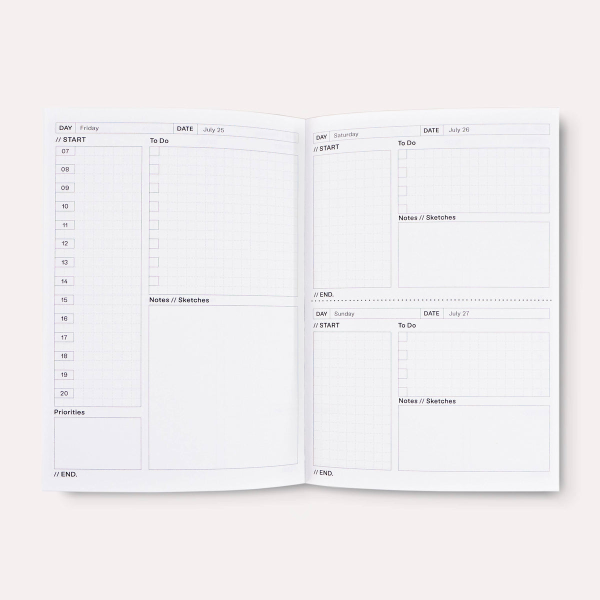 Leaf Scribble No.1 Daily Planner Book