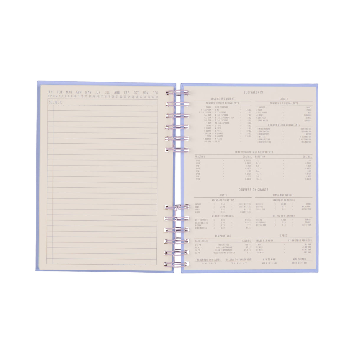 Standard Issue Planner Notebook Lavender + Periwinkle