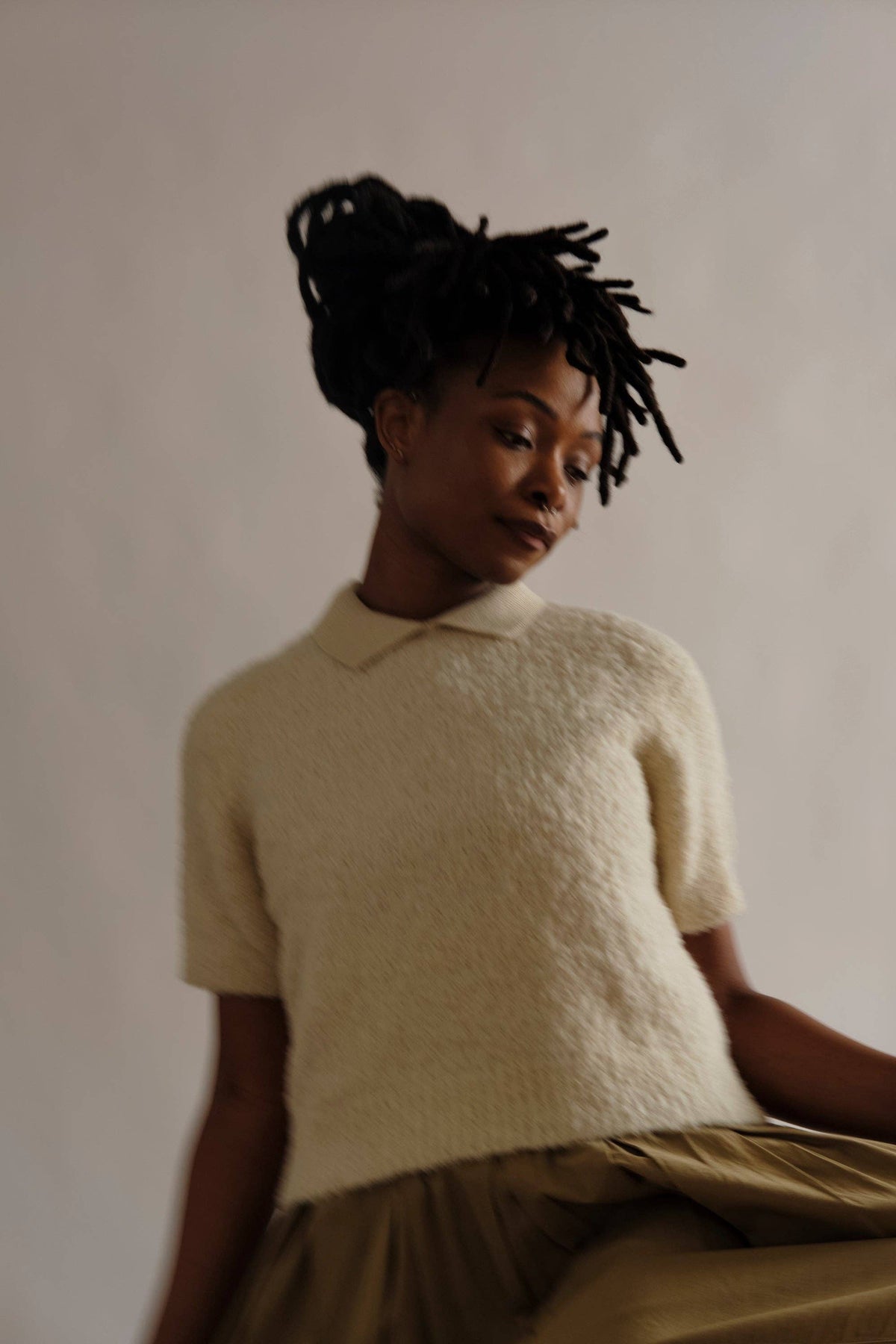 Ramona Bouclé Polo | Calcite