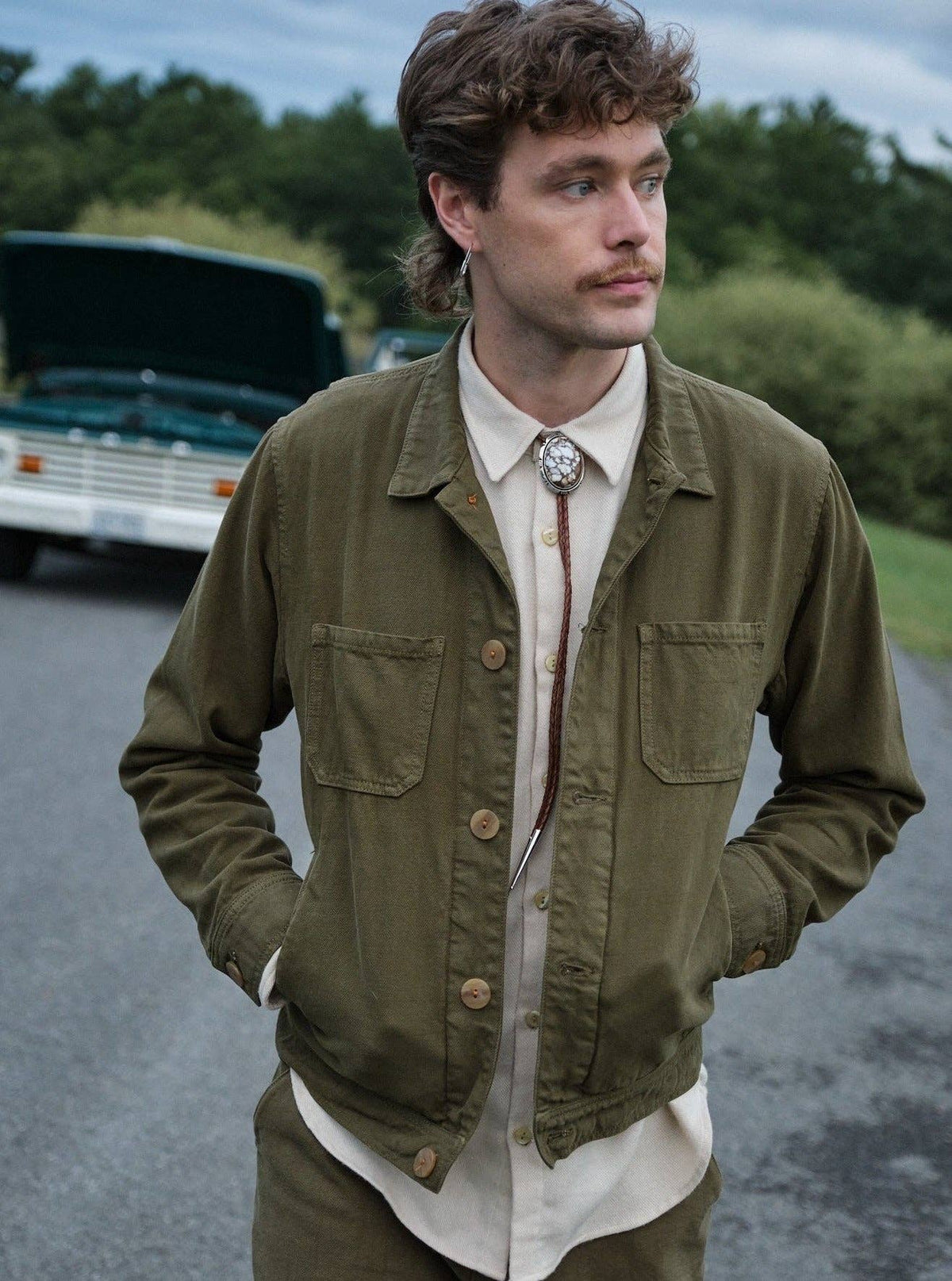 Men's Cody Recycled Cotton Jacket | Fatigue | Size M