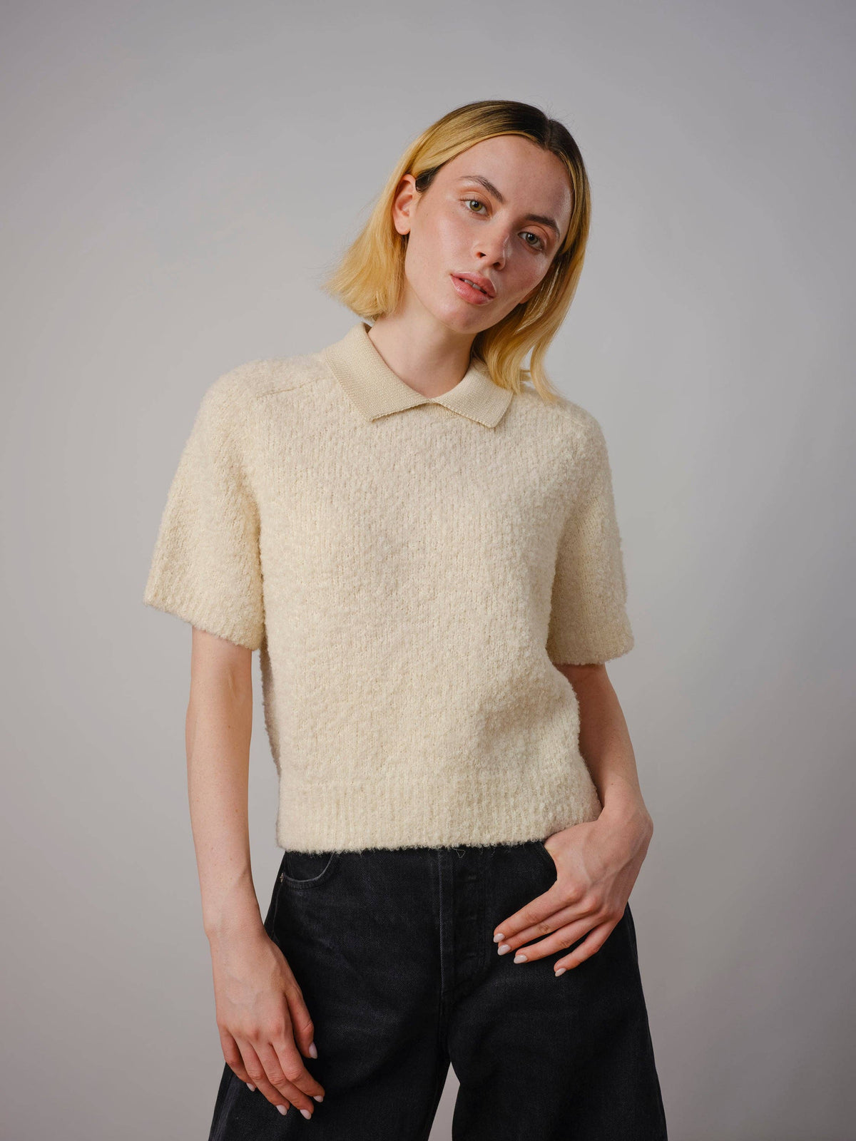 Ramona Bouclé Polo | Calcite