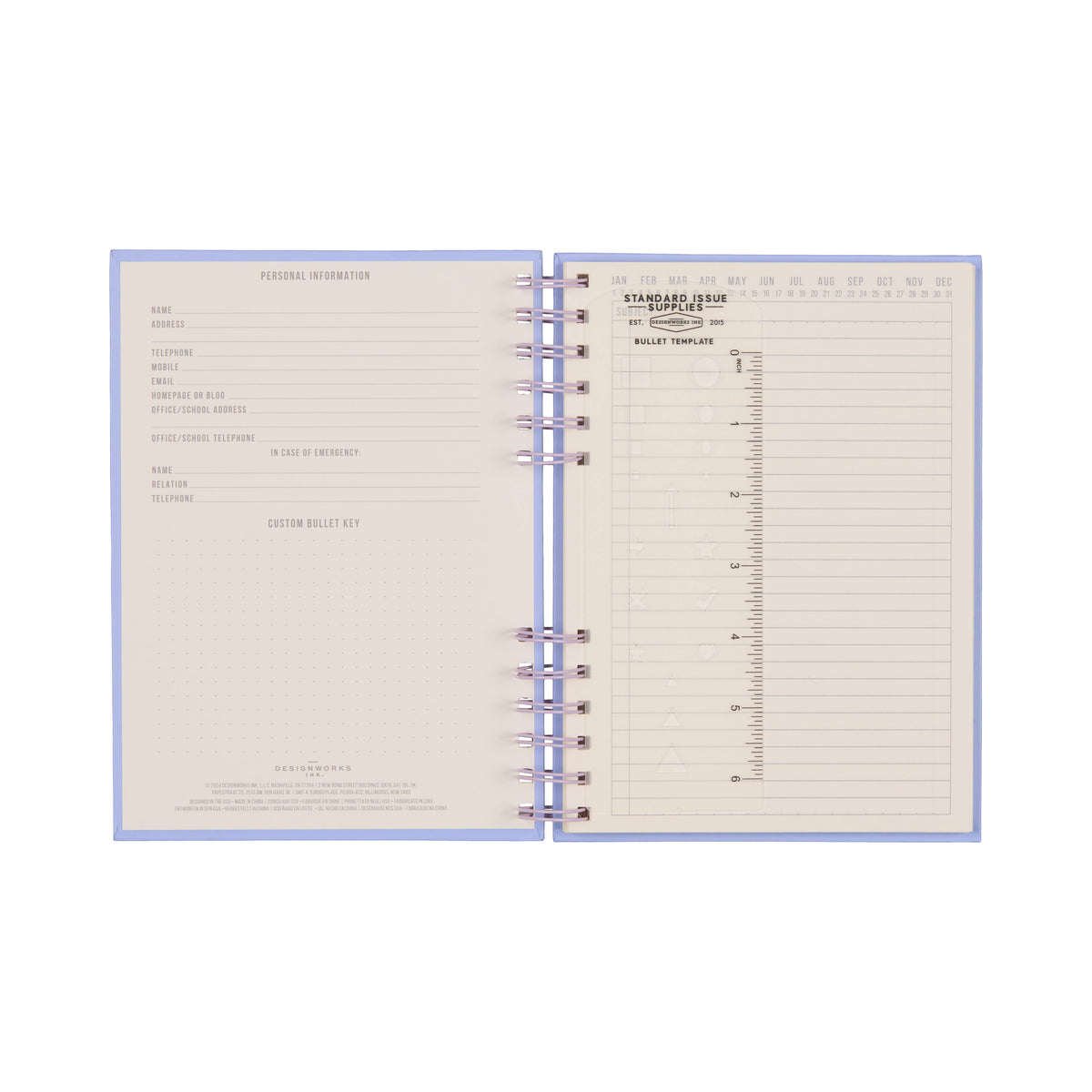 Standard Issue Planner Notebook  Lavender + Periwinkle