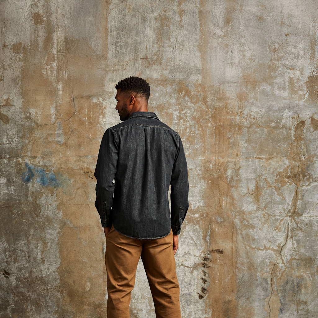 Foundry Denim Shirt | Washed Black