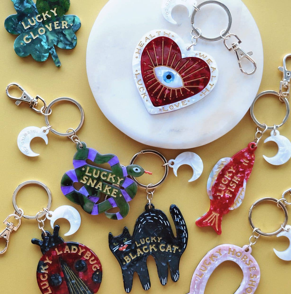 Lucky Bag Charm | Four Leaf Clover